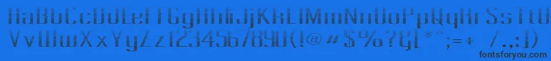 フォントPecot012 – 黒い文字の青い背景