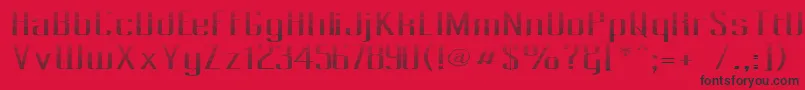 Pecot012 Font – Black Fonts on Red Background
