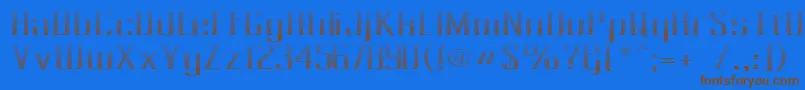 Pecot012 Font – Brown Fonts on Blue Background