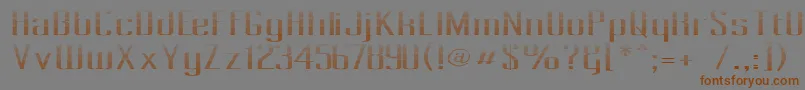Pecot012 Font – Brown Fonts on Gray Background