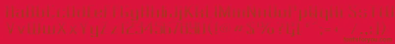 Pecot012 Font – Brown Fonts on Red Background