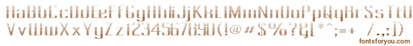 Pecot012-fontti – ruskeat fontit valkoisella taustalla