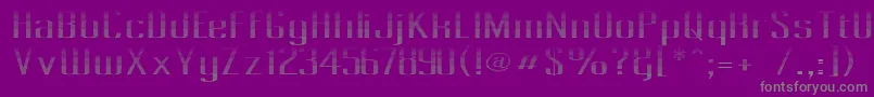 Pecot012 Font – Gray Fonts on Purple Background