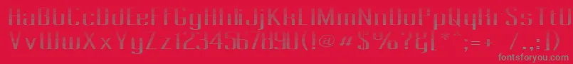 Pecot012 Font – Gray Fonts on Red Background