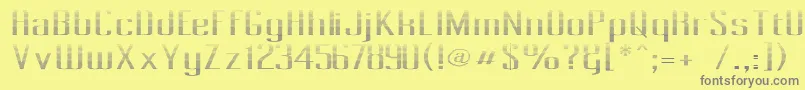 Pecot012 Font – Gray Fonts on Yellow Background