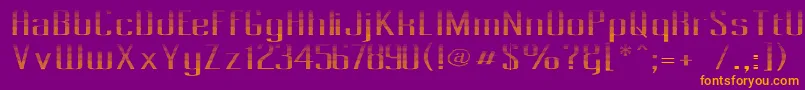 Pecot012 Font – Orange Fonts on Purple Background