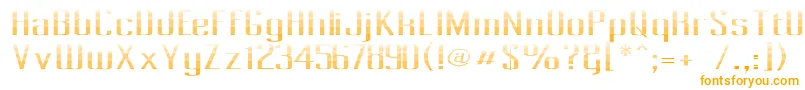 Pecot012 Font – Orange Fonts on White Background