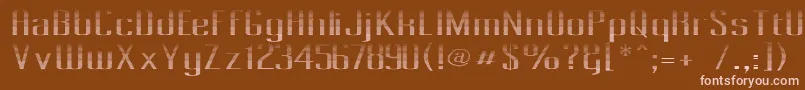 Pecot012 Font – Pink Fonts on Brown Background