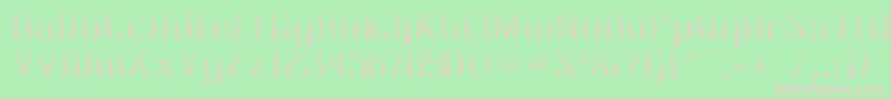 Pecot012 Font – Pink Fonts on Green Background