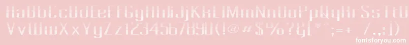 Pecot012 Font – White Fonts on Pink Background
