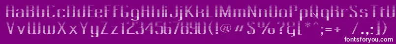 Pecot012 Font – White Fonts on Purple Background