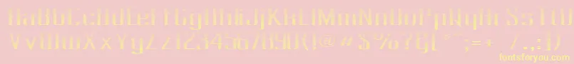 Pecot012 Font – Yellow Fonts on Pink Background