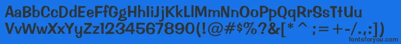 HappyHandsBold Font – Black Fonts on Blue Background