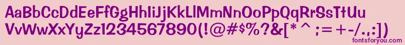 HappyHandsBold Font – Purple Fonts on Pink Background