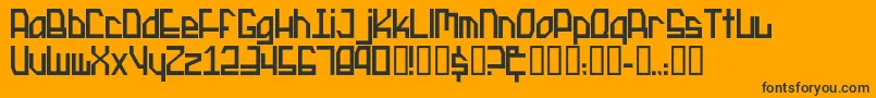 ProtocolupdateRegular Font – Black Fonts on Orange Background