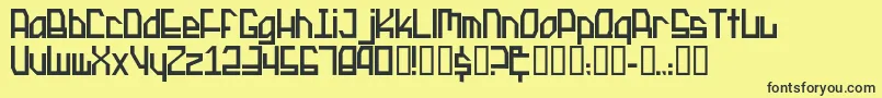 ProtocolupdateRegular Font – Black Fonts on Yellow Background