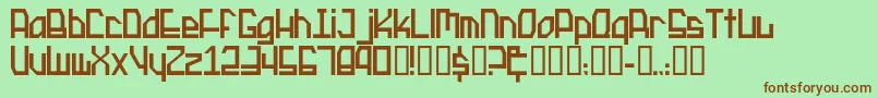 ProtocolupdateRegular Font – Brown Fonts on Green Background