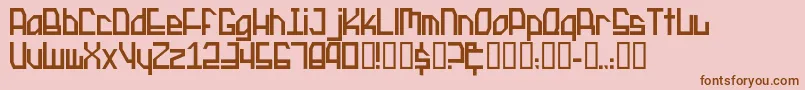 ProtocolupdateRegular Font – Brown Fonts on Pink Background