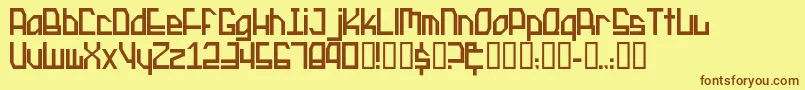 ProtocolupdateRegular Font – Brown Fonts on Yellow Background