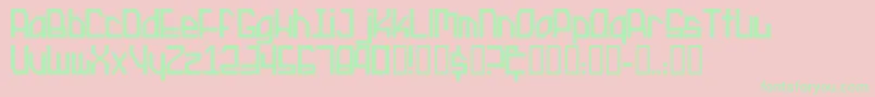 ProtocolupdateRegular Font – Green Fonts on Pink Background