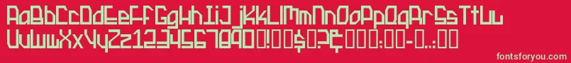 ProtocolupdateRegular Font – Green Fonts on Red Background