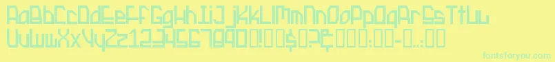 ProtocolupdateRegular Font – Green Fonts on Yellow Background