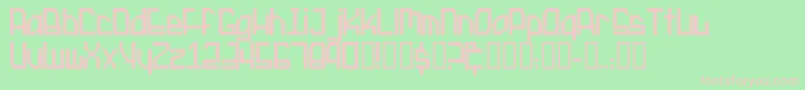 ProtocolupdateRegular Font – Pink Fonts on Green Background