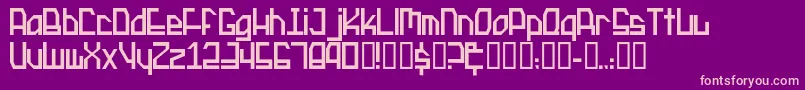 ProtocolupdateRegular Font – Pink Fonts on Purple Background