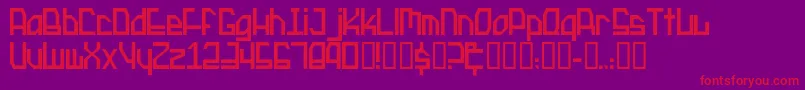 ProtocolupdateRegular Font – Red Fonts on Purple Background