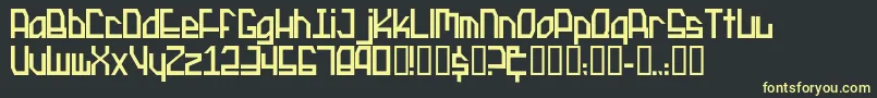 ProtocolupdateRegular Font – Yellow Fonts on Black Background