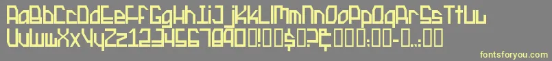 ProtocolupdateRegular Font – Yellow Fonts on Gray Background