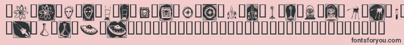 Docnb-fontti – mustat fontit vaaleanpunaisella taustalla