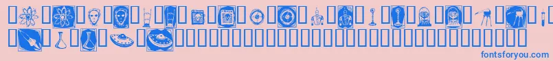 Шрифт Docnb – синие шрифты на розовом фоне