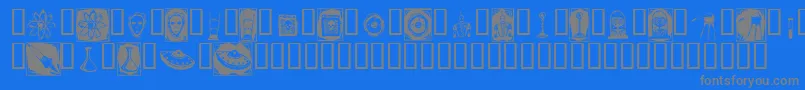 Docnb Font – Gray Fonts on Blue Background