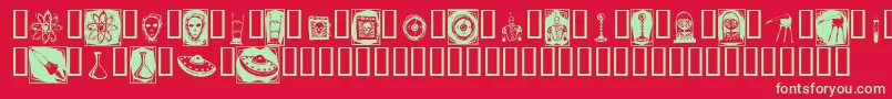 Docnb Font – Green Fonts on Red Background