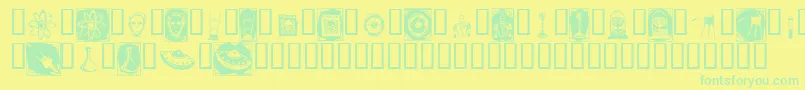 Czcionka Docnb – zielone czcionki na żółtym tle