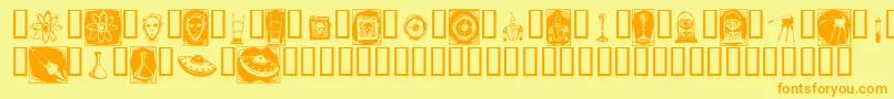 Шрифт Docnb – оранжевые шрифты на жёлтом фоне