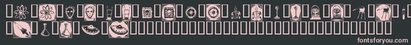 Docnb-fontti – vaaleanpunaiset fontit mustalla taustalla