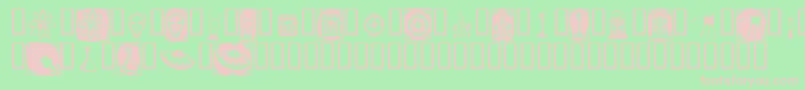 Docnb Font – Pink Fonts on Green Background