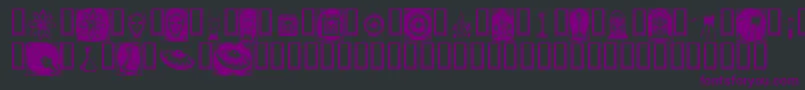 Docnb-fontti – violetit fontit mustalla taustalla
