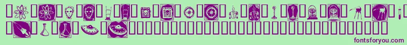 Docnb Font – Purple Fonts on Green Background