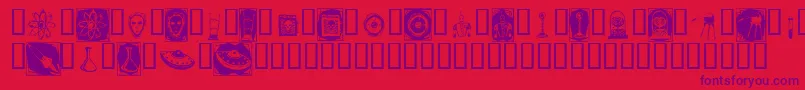 Docnb Font – Purple Fonts on Red Background