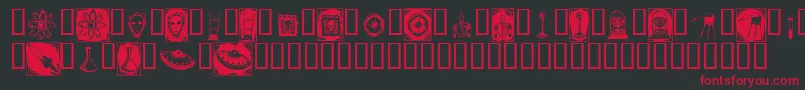 Docnb Font – Red Fonts on Black Background