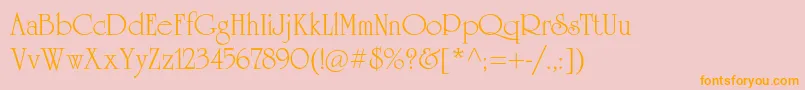 Universityromanstd Font – Orange Fonts on Pink Background