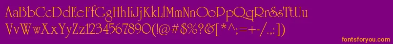 Universityromanstd Font – Orange Fonts on Purple Background