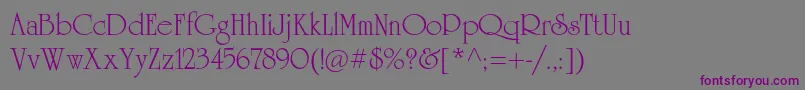 Universityromanstd Font – Purple Fonts on Gray Background