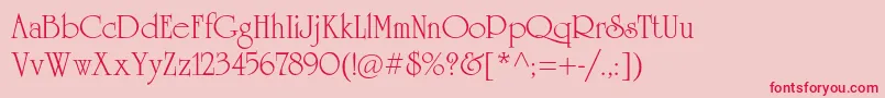 Universityromanstd Font – Red Fonts on Pink Background