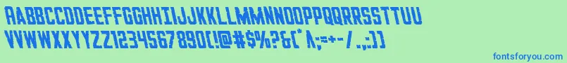 GiIncognitoleft Font – Blue Fonts on Green Background