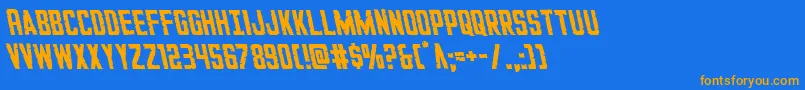 GiIncognitoleft Font – Orange Fonts on Blue Background