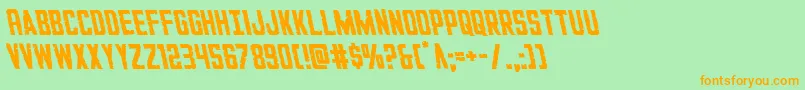 GiIncognitoleft Font – Orange Fonts on Green Background